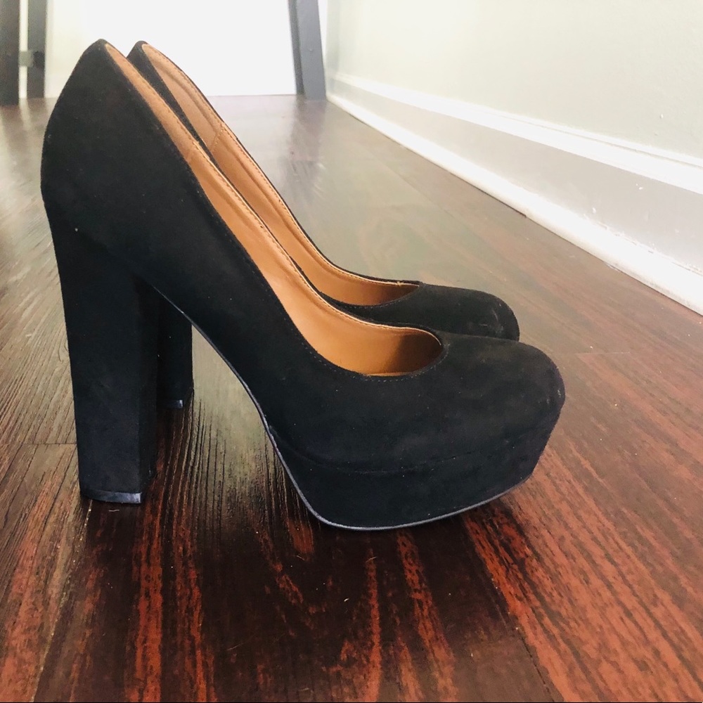 Black Bamboo Heels